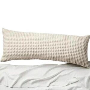 Casaluna Natural‎ Cream Waffle Body Pillow Cover